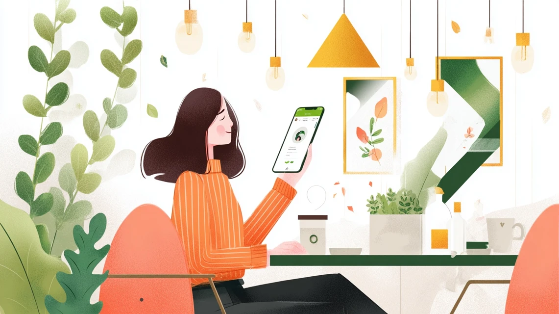 法人契約の利用条件を確認する日本人
