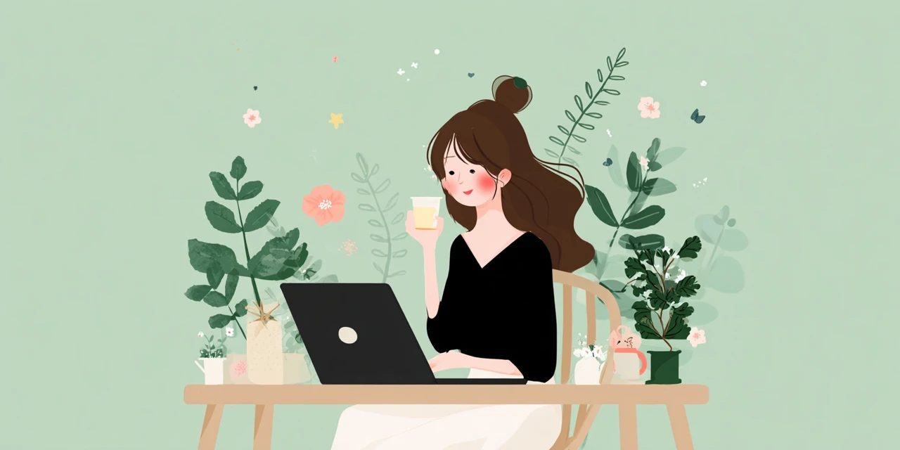 折込チラシのガストクーポン確認する女性
