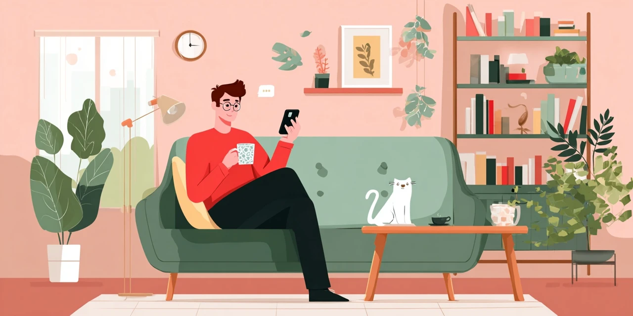 宝石を効率よく集める強化順と周回方法を見る男性
