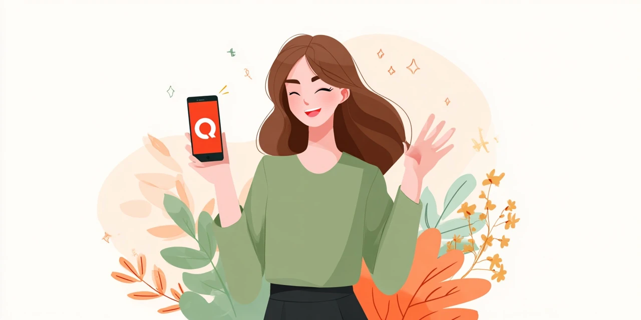 クーポンが消えた原因を確認する女性
