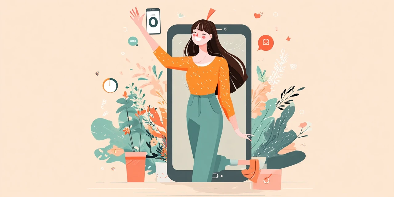 guクーポン入手手順を確認する日本人
