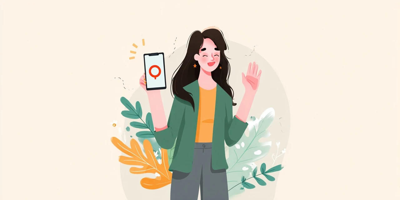 楽天18日と1日を比較する女性
