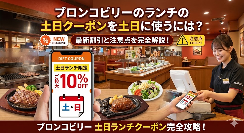 ブロンコビリーのランチの土日クーポンを土日に使うには？最新割引と注意点を完全解説！