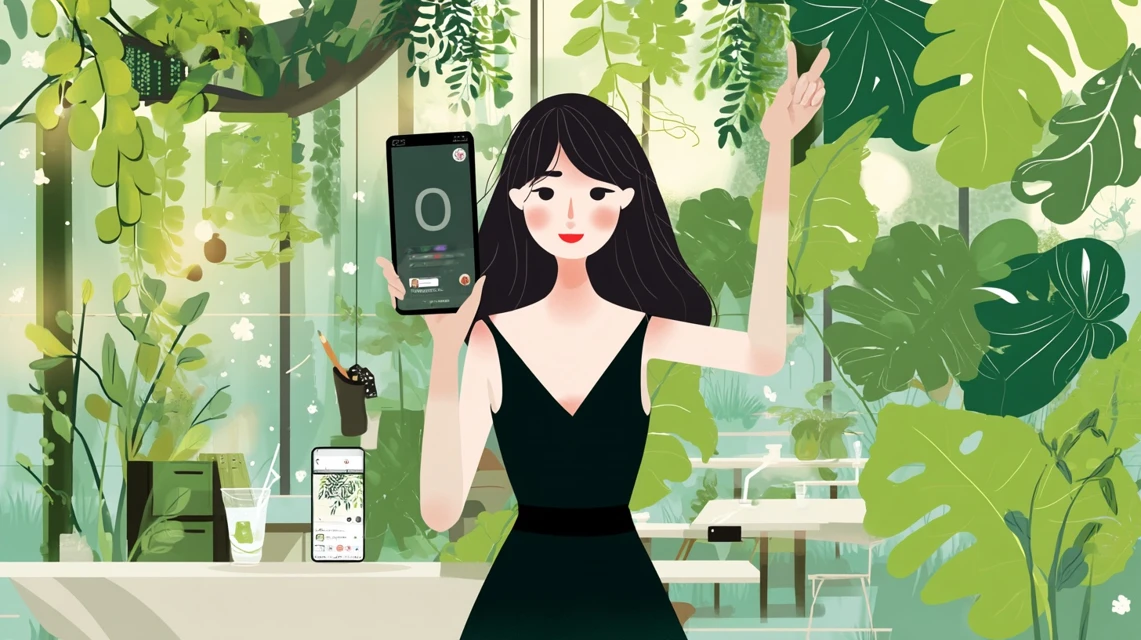 女性がQoo10利用手順を確認