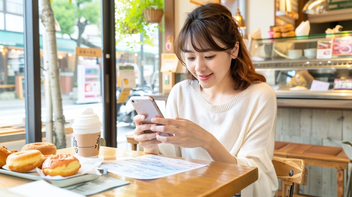 クーポン反映時間を確認する日本人