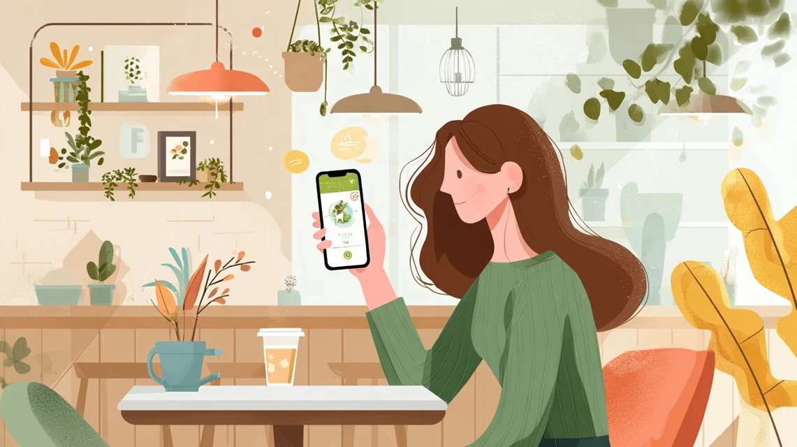 質問一覧を確認する日本人女性