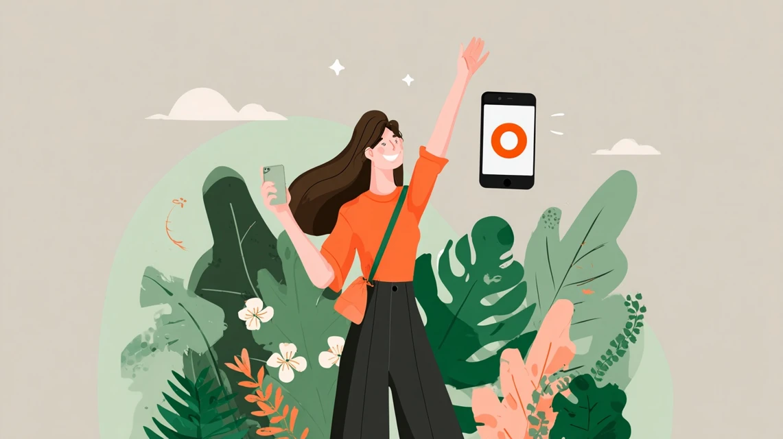 女性がウエルシアの使い方を確認