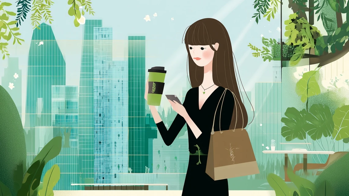 女性がエラー原因を確認する場面