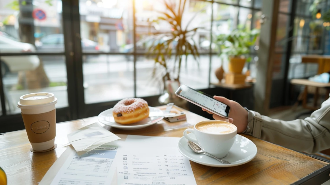 クーポン期限を確認する日本人