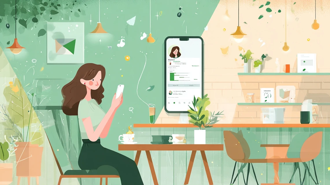 女性が併用優先を比較する場面