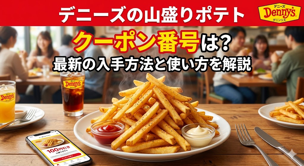 デニーズの山盛りポテトで使えるクーポン番号は？最新の入手方法と使い方を解説