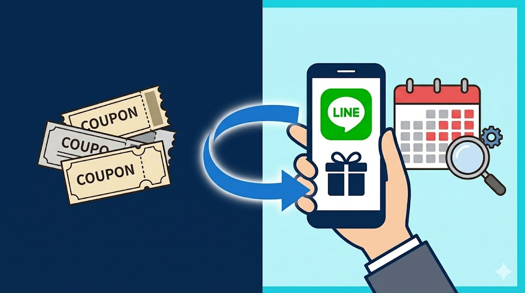 当サイト作成：LINE特典の図解