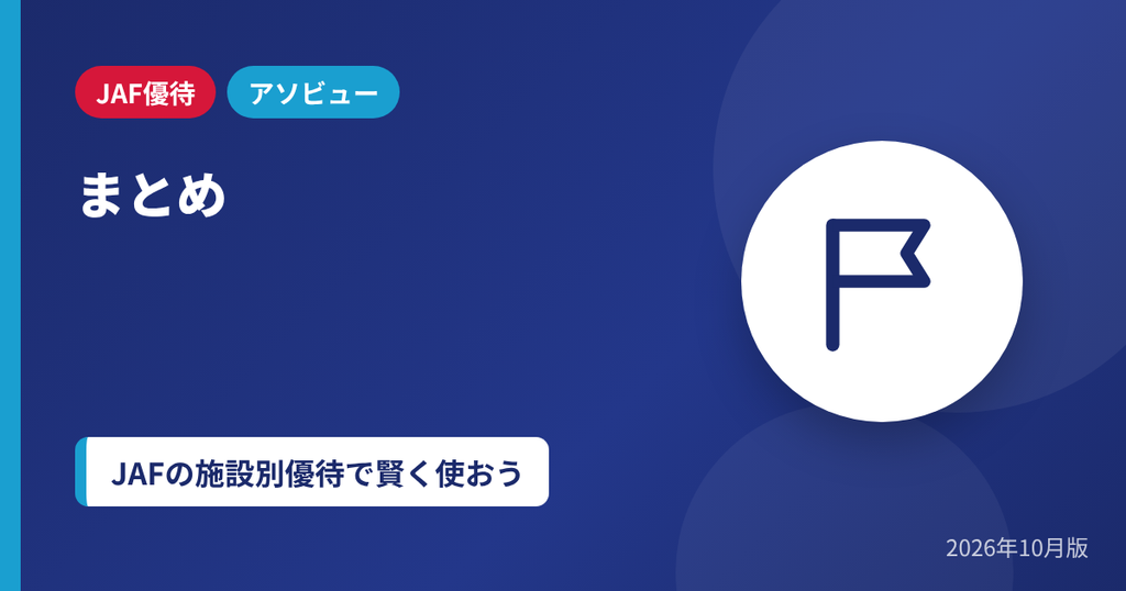 アソビュークーポンコードはJAFの施設別優待で賢く使おうというまとめのアイキャッチ画像