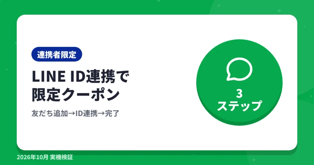 ショップリストのLINE ID連携で限定クーポンを受け取る見出し画像