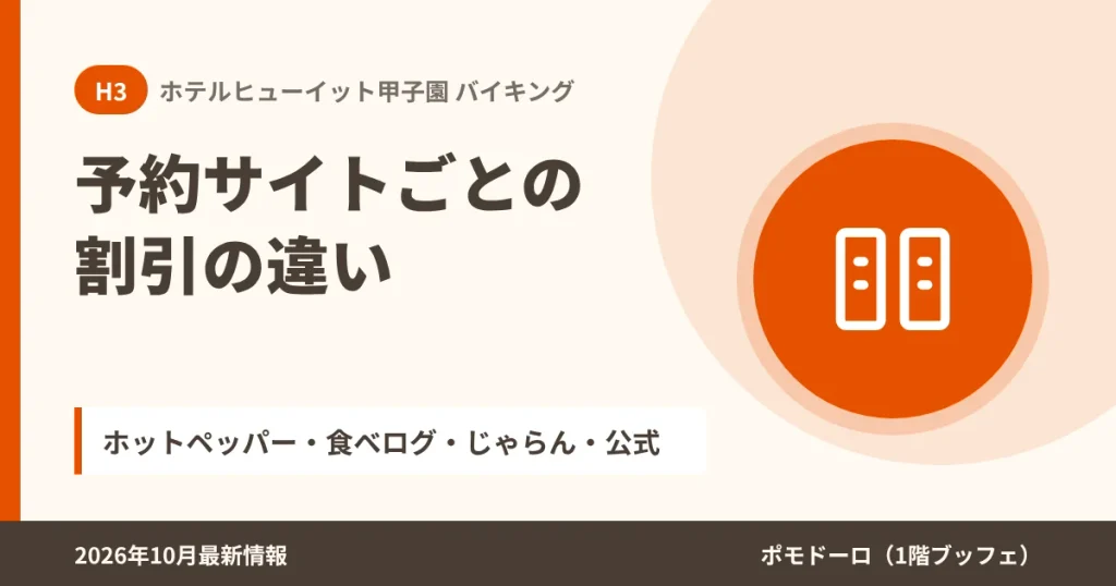 ホテルヒューイット甲子園のバイキング予約サイトの比較
