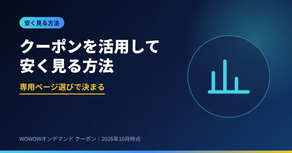 WOWOWオンデマンドのクーポンを活用して安く見る方法