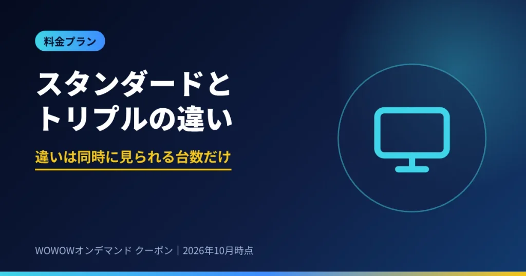 WOWOWのスタンダードプランとトリプルプランの違いは同時に見られる台数